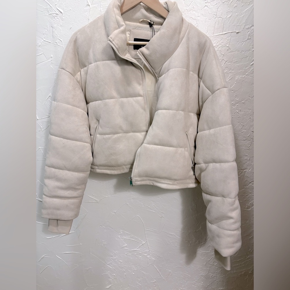 Women's Cream Puffer Jacket